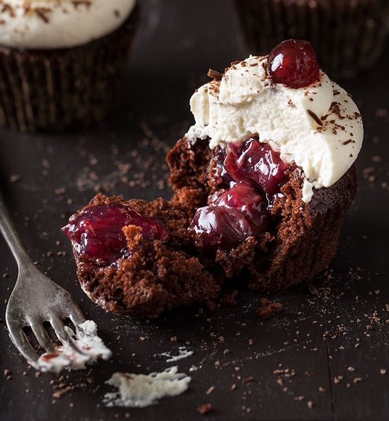 black forest cupcakes