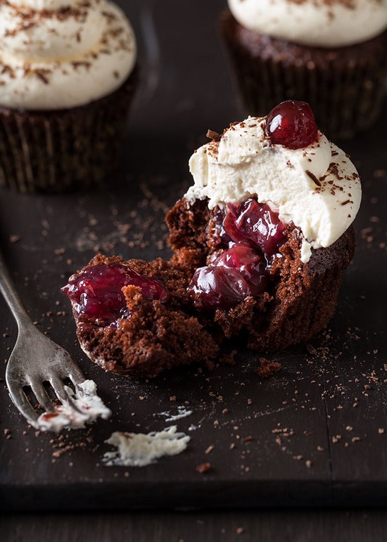 black forest cupcakes